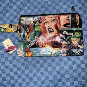 RECYCLED MARVEL COMIC MAGAZINE 💥CUSTOM JEAN GREY WRISTLET PURSE